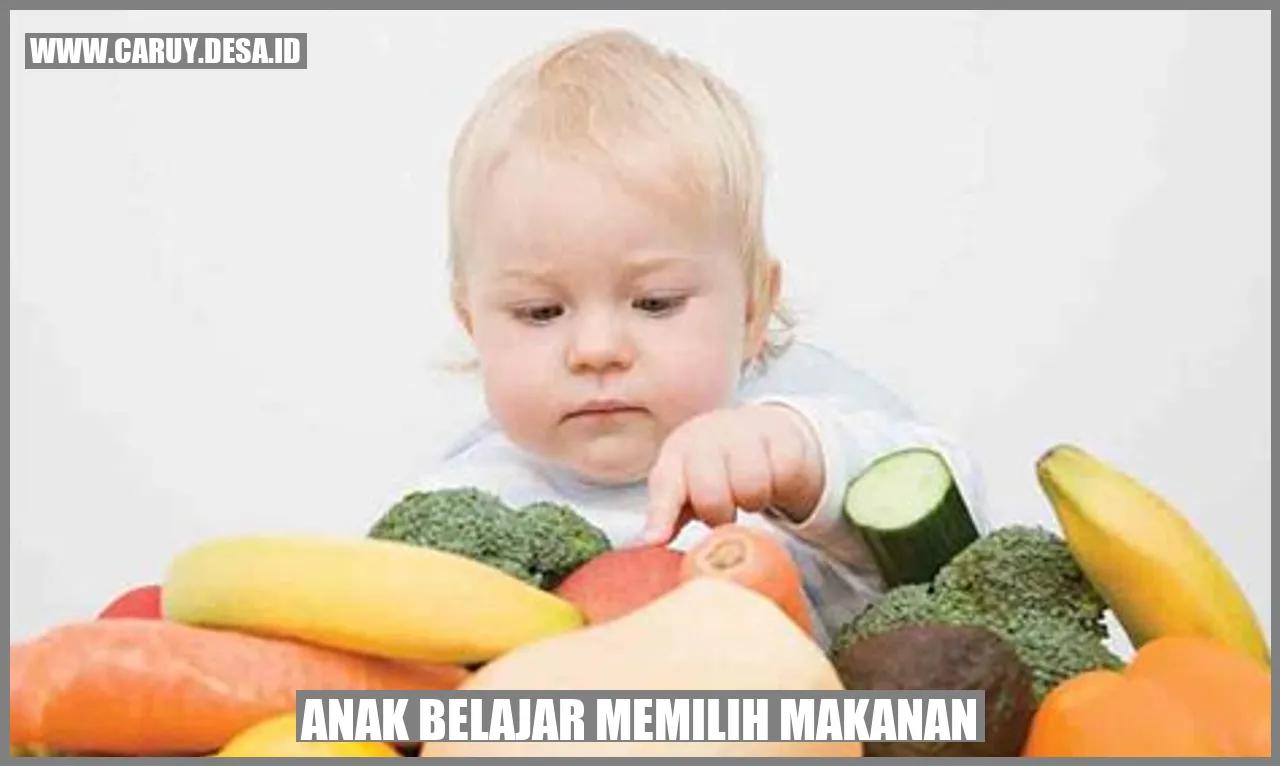 Anak Belajar Memilih Makanan