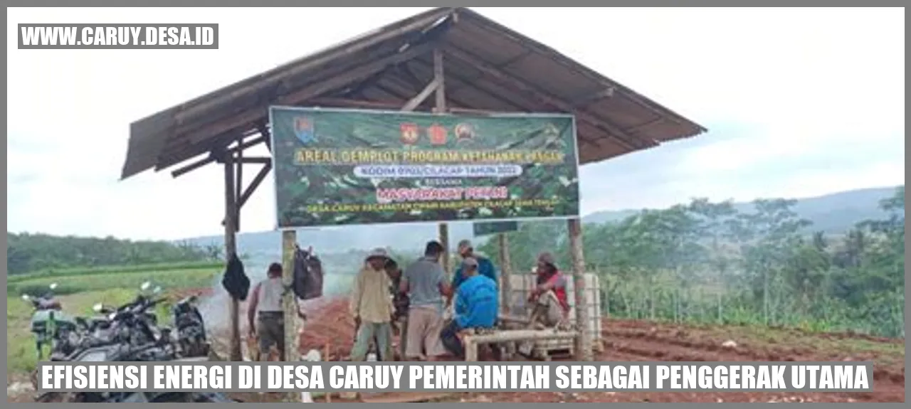 Efisiensi Energi di Desa Caruy: Pemerintah sebagai Penggerak Utama