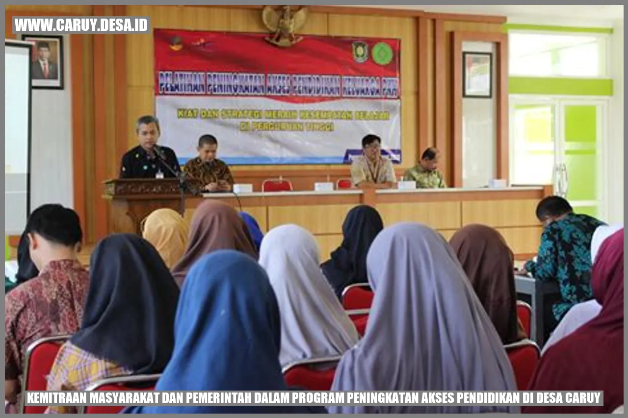 Kemitraan Masyarakat dan Pemerintah dalam Program Peningkatan Akses Pendidikan di Desa caruy