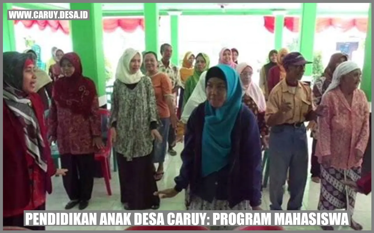 Pendidikan Anak Desa Caruy