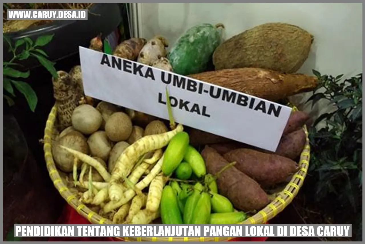 Gambar Pendidikan tentang Keberlanjutan Pangan Lokal di Desa Caruy